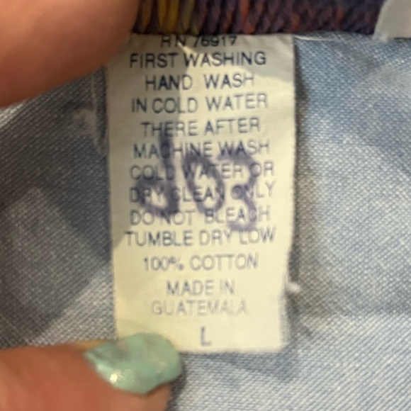 Vintage large Cricket on the Creek patchwork heart button down collated plaid - Picture 5 of 9